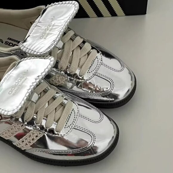 Adidas Samba x Wales Bonner Low Silver Metallic Sneakers - Picture 4 of 7